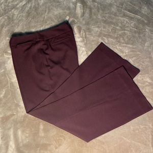 Women’s Rafaella Dress Pants, Brown, Mid-Rise, Wide Leg, Size 8